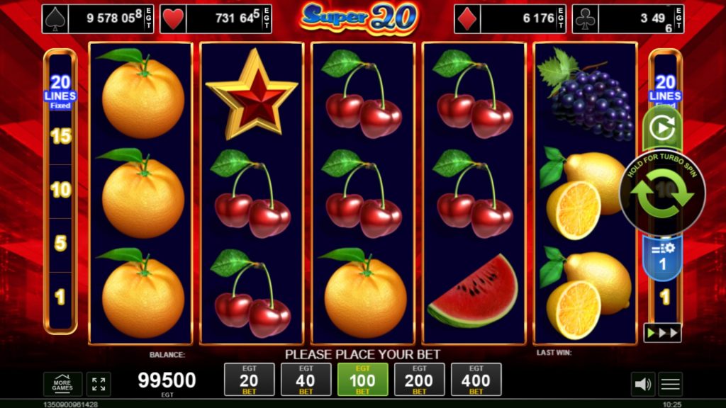 Super 20 Slot Igra