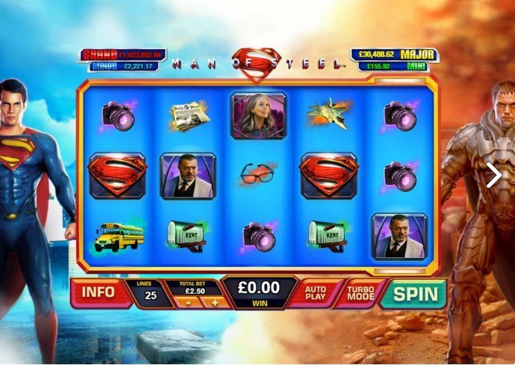 Playtech provajder slot Man of Steel