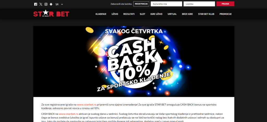 Star Bet Casino Sport Cashback