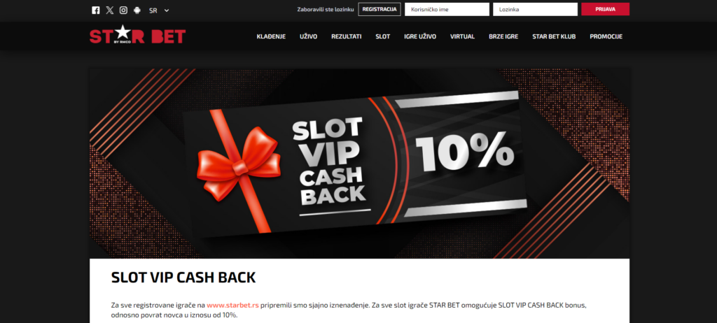 Star Bet Slot VIp Cashback