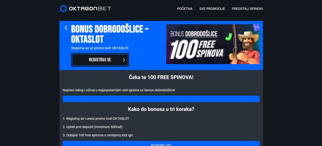 Oktagonbet Casino Welcome Bonus