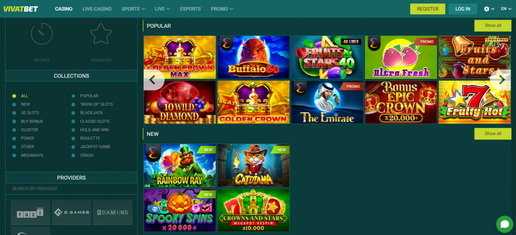 Vivatbet casino games