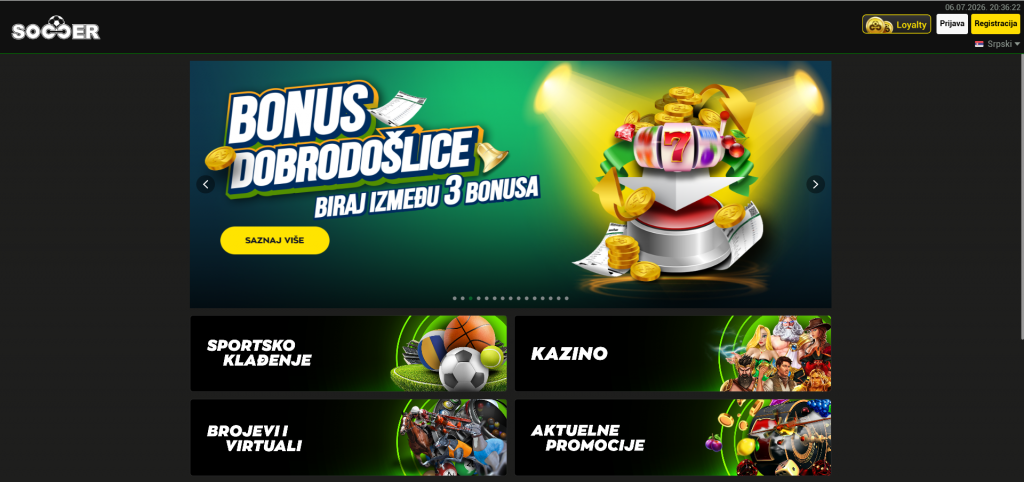 Soccerbet kazino početna strana